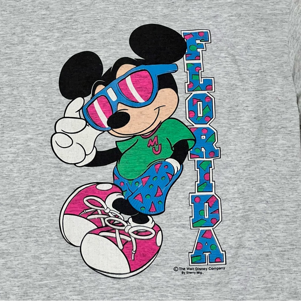 Vintage Disney Unisex Mickey Mouse T-Shirt Single Stitch large 90s 1990s